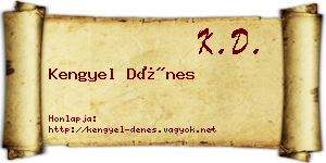 Kengyel Dénes névjegykártya