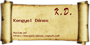 Kengyel Dénes névjegykártya